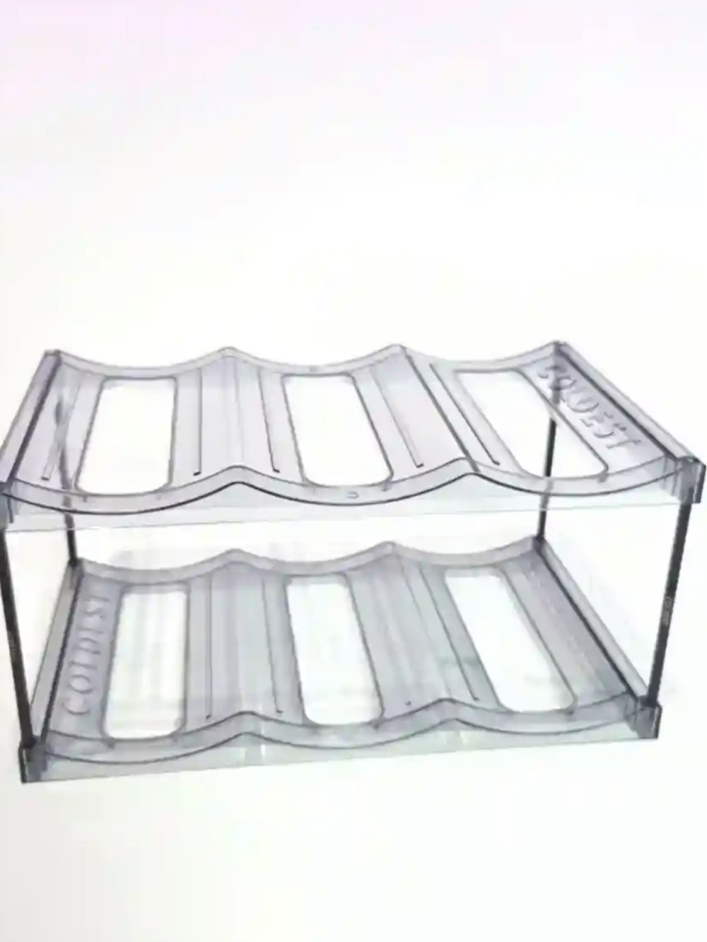 Pink Two-Tier Bottle Organizer Rack